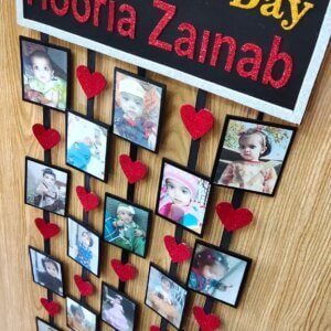 Customized Black Plywood Wall Hanging Frame – Personalized Photo Wall Decor Frame