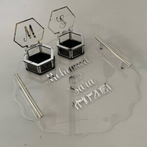 Customized Engagement Ring Stand – Personalized Wedding Ring Holder Display