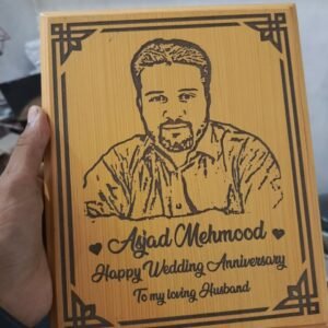 Customized Plywood Frame – Personalized Photo & Name Wooden Wall Frame