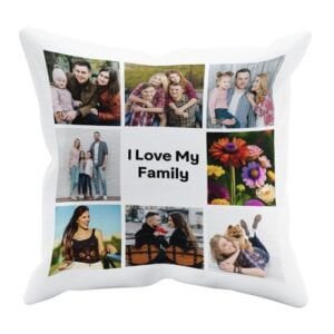 Customized Silk Cushion – Personalized Photo & Name Printed Cushion Cover