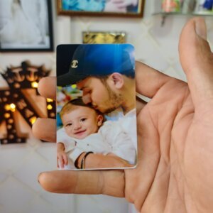 Customized Wallet Card – Personalized Metal Photo & Name Engraved Memory Card
