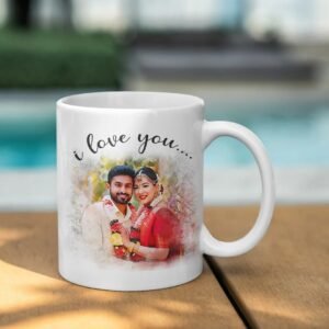 Personalized White Mug with 3 Photos – Custom Photo Coffee Mug