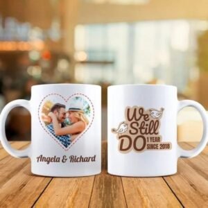 Personalized White Mug with 3 Photos – Custom Photo Coffee Mug